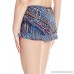 Jessica Simpson Women's Plus-Size Dusty Road Denim-Inspired Ruffle Skirted Bikini Bottom Peri Multi B01M4HAEO9